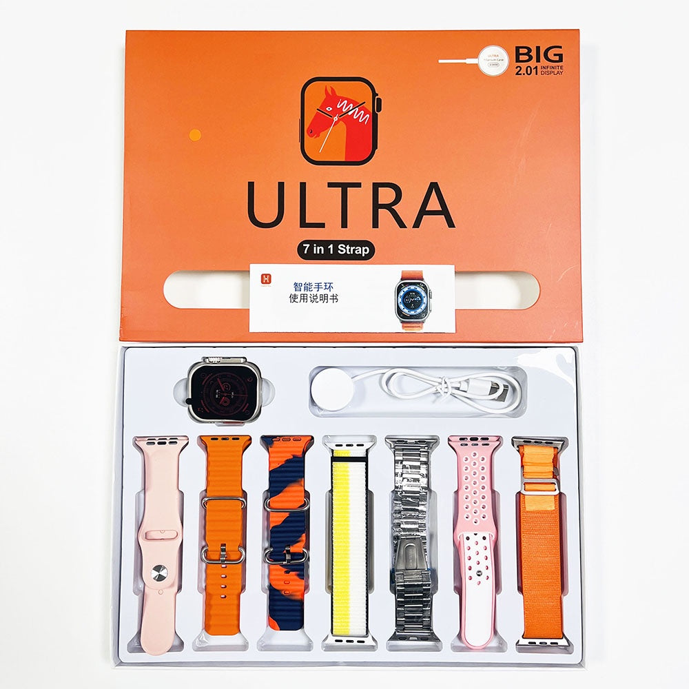 Smartwatch big 2.01 ultra + 7 pulseras