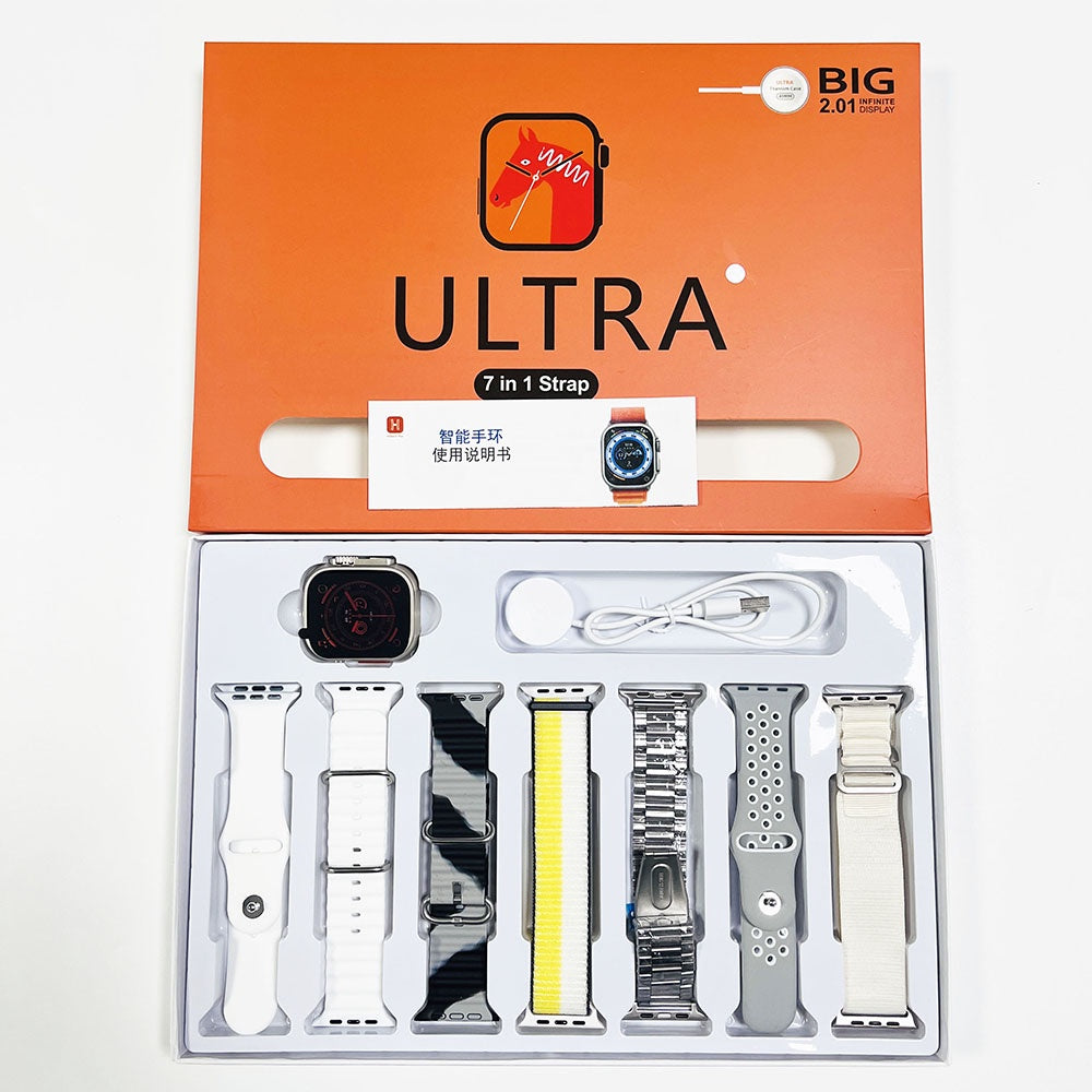 Smartwatch big 2.01 ultra + 7 pulseras