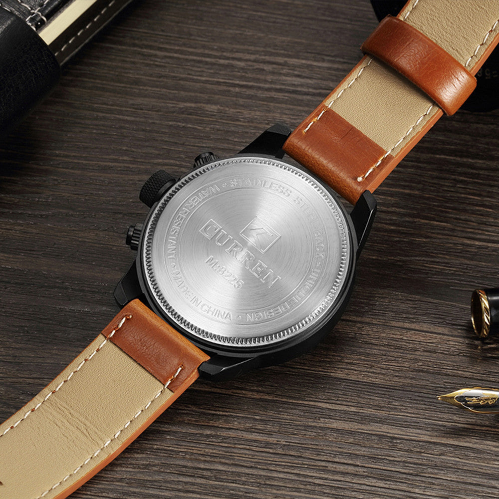 Reloj curren 8225 cuero hombre