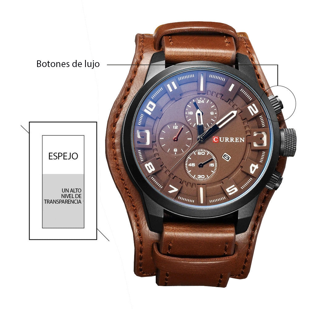 Reloj curren 8225 cuero hombre