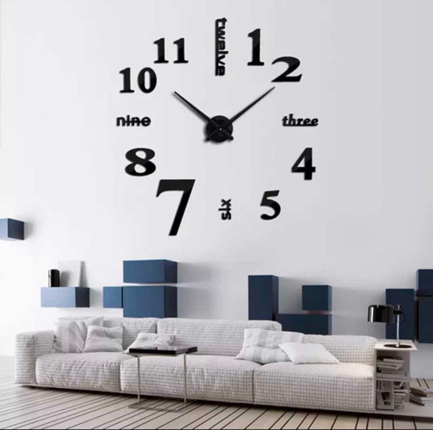 Relog 3D decorativo Pared