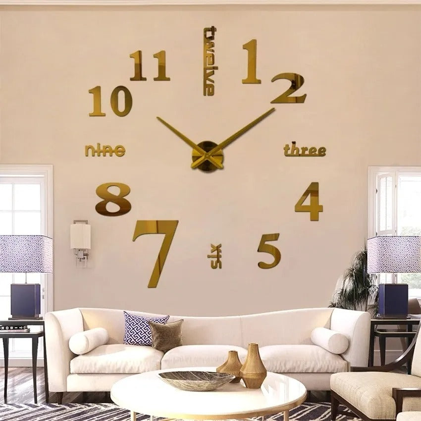 Relog 3D decorativo Pared