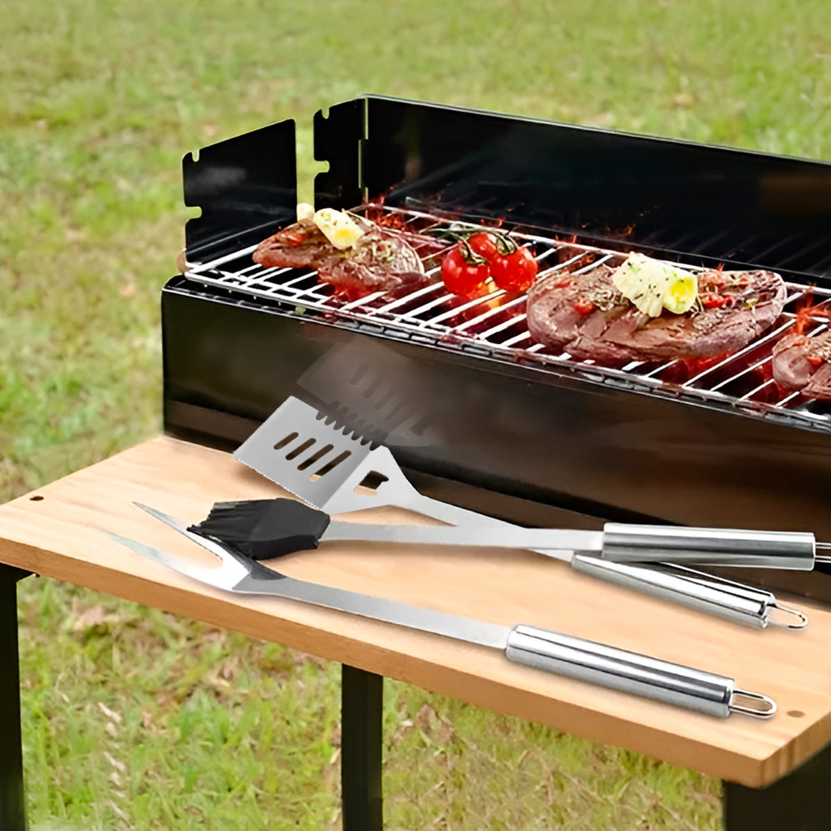 Kit Asado BBQ 20 Piezas Utensilios