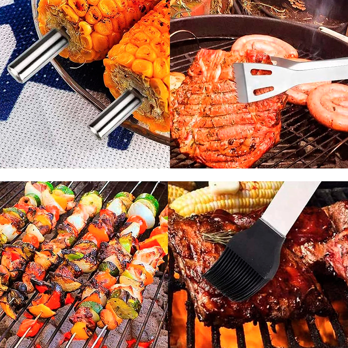 Kit Asado BBQ 20 Piezas Utensilios
